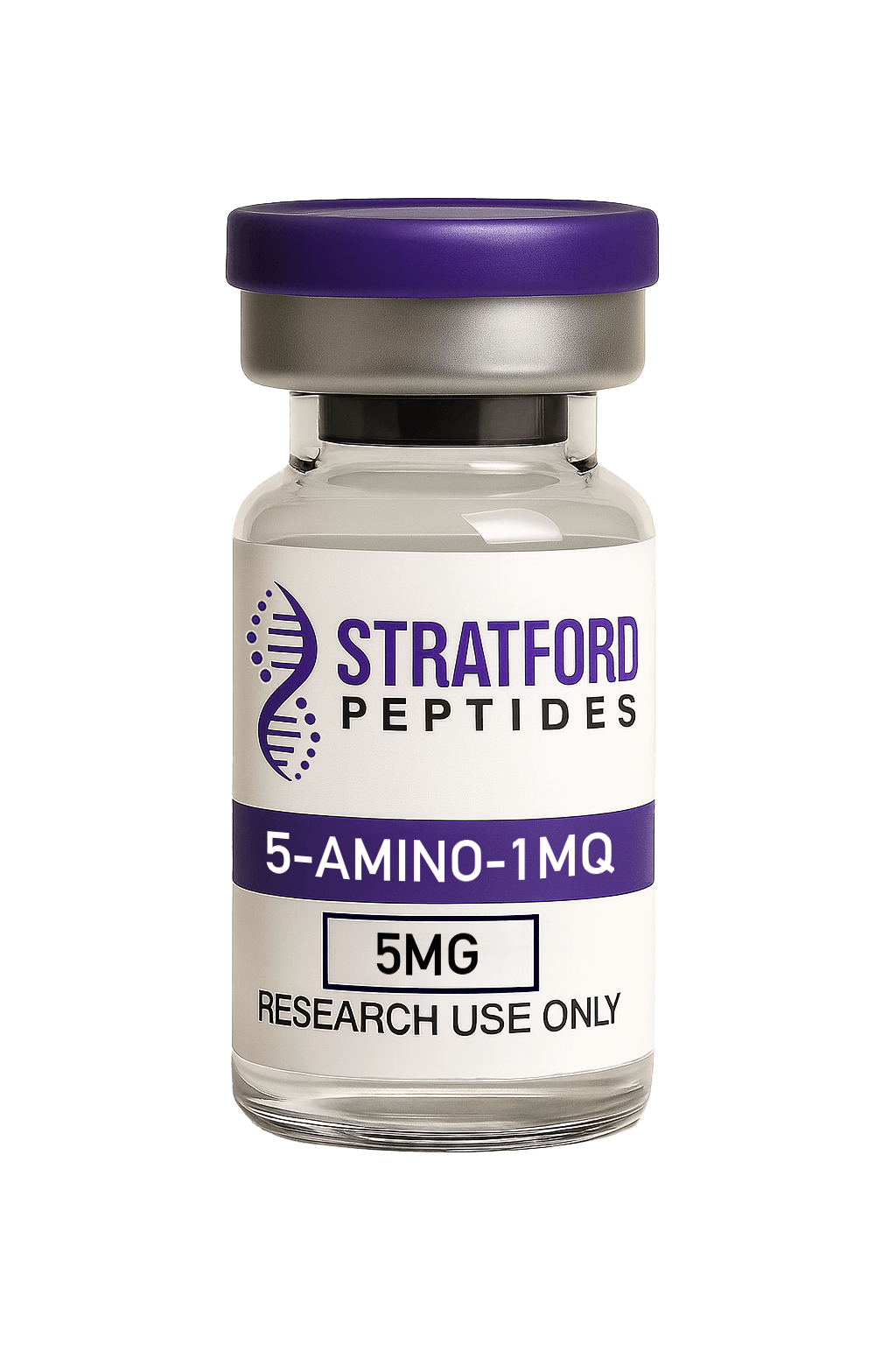 5-Amino-1MQ 5mg research compound vial with lyophilised powder