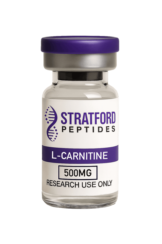 L-Carnitine 20mg labelled research solution vial