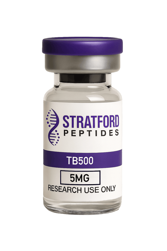 TB500 TB4 research peptide vial with lyophilised powder